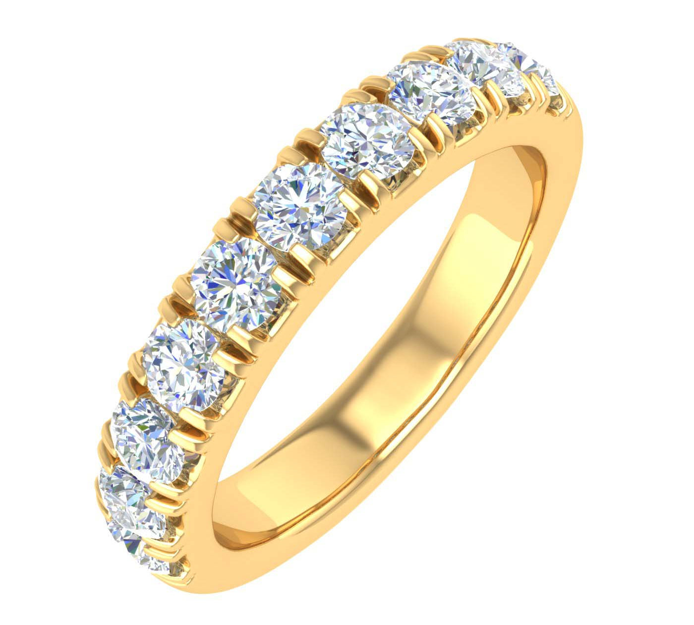3/4 Carat Diamond Wedding Band Ring in Gold