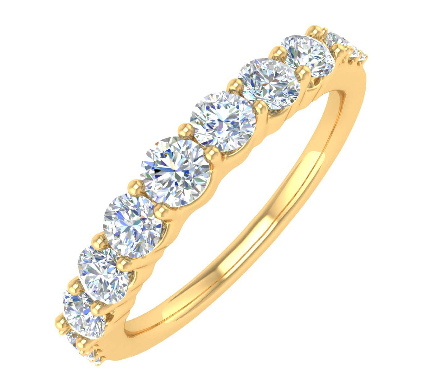 3/4 Carat Diamond Wedding Band Ring in Gold