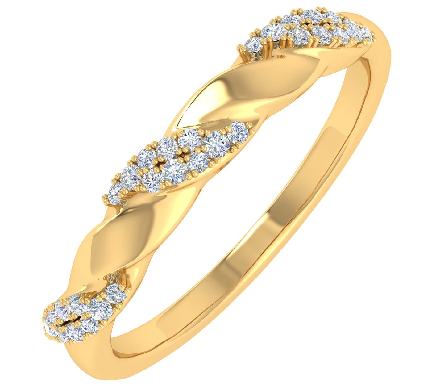 0.08 Carat Diamond Wedding Band Ring in Gold