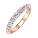 1/5 Carat Prong Set Diamond Wedding Band Ring in Gold