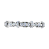 1/5 Carat Prong Set Diamond Wedding Band Ring in Gold