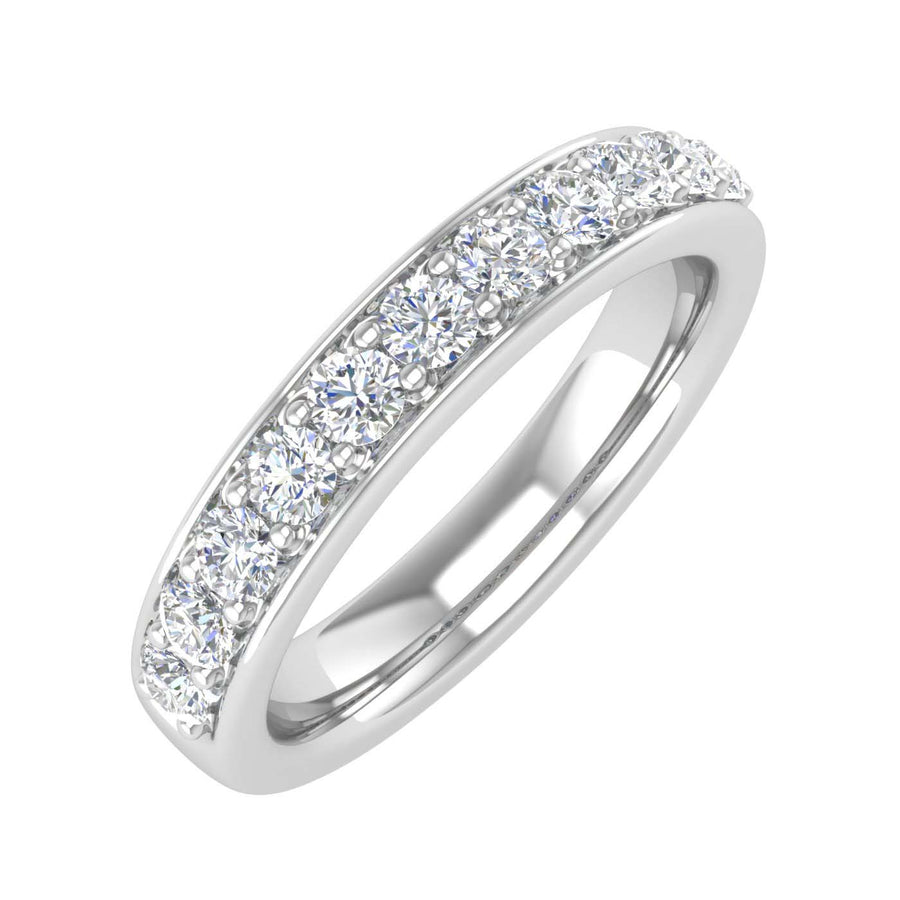 1/2 Carat Pave Set Diamond Wedding Band Ring in Gold