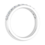 1/2 Carat Pave Set Diamond Wedding Band Ring in Gold - IGI Certified
