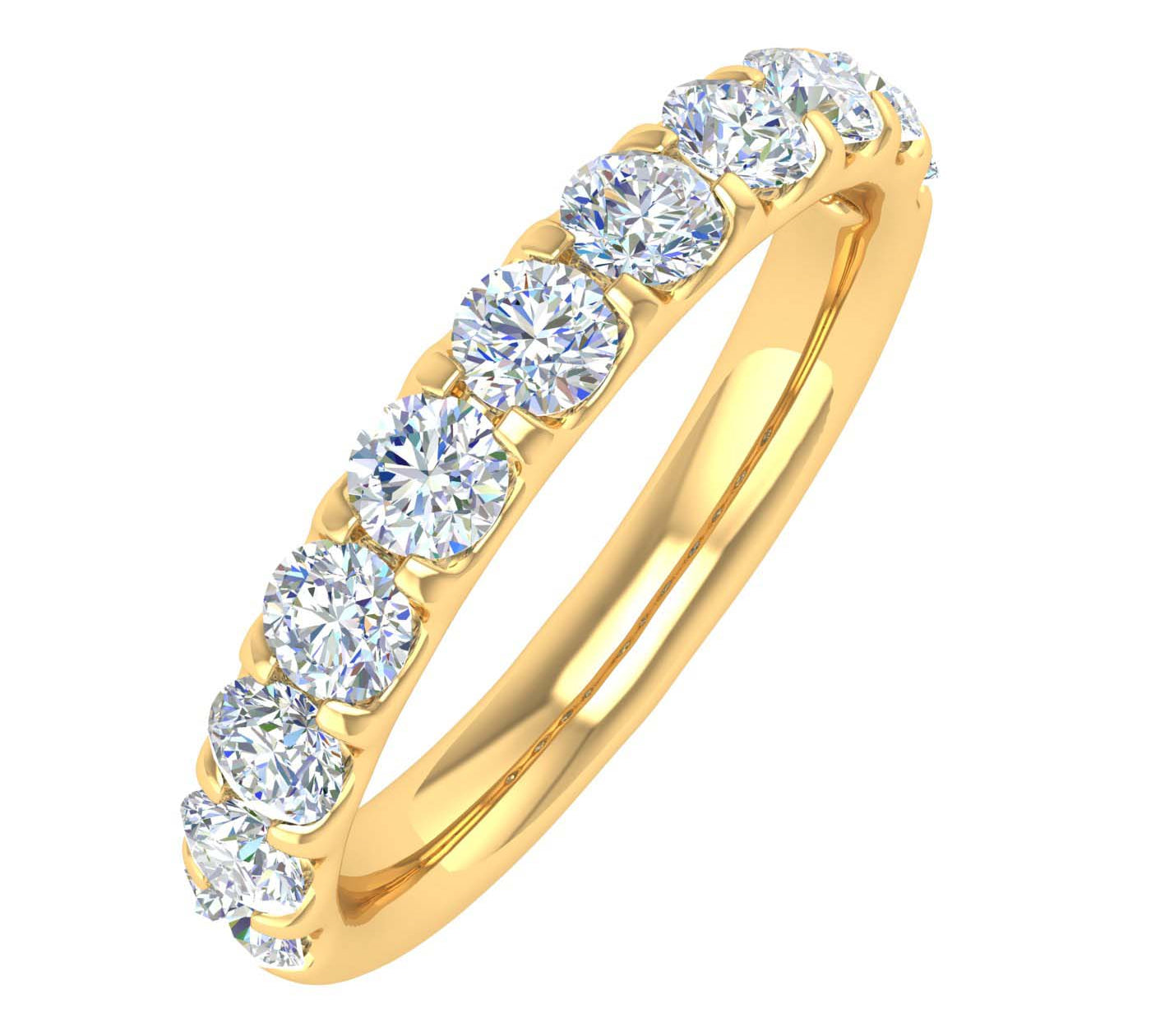 1 Carat Diamond Wedding Band Ring in Gold