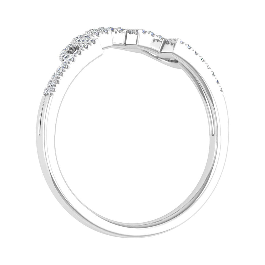 1/5 Carat Crown Diamond Wedding Band Ring in Gold - IGI Certified