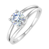 1/2 Carat 4-Prong Set Diamond Solitaire Engagement Ring in Gold - IGI Certified