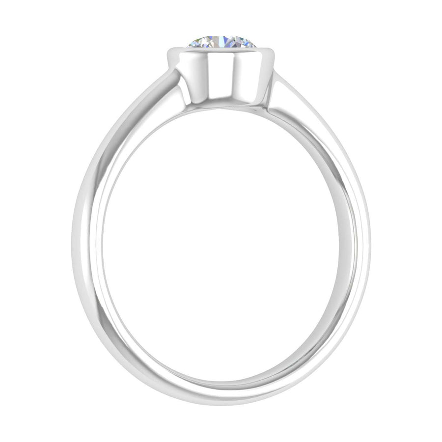 1/2 Carat Bezel Set Diamond Solitaire Engagement Ring in Gold