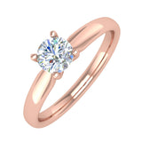 1/2 Carat 4-Prong Set Diamond Solitaire Engagement Ring in Gold