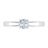 1/2 Carat 4-Prong Set Diamond Solitaire Engagement Ring in Gold