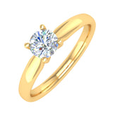 1/2 Carat 4-Prong Set Diamond Solitaire Engagement Ring in Gold