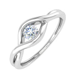 1/4 Carat Channel Set Diamond Solitaire Engagement Ring Band in Gold - IGI Certified