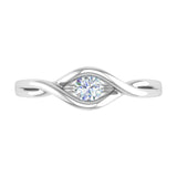 1/4 Carat Channel Set Diamond Solitaire Engagement Ring Band in Gold