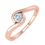 1/5 Carat Channel Set Diamond Solitaire Engagement Ring Band in Gold