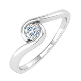 1/5 Carat Channel Set Diamond Solitaire Engagement Ring Band in Gold