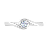 1/5 Carat Channel Set Diamond Solitaire Engagement Ring Band in Gold