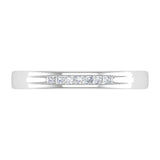 1/10 Carat Channel Set Diamond Wedding Anniversary Ring in Gold - IGI Certified