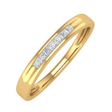 1/10 Carat Channel Set Diamond Wedding Anniversary Ring in Gold - IGI Certified