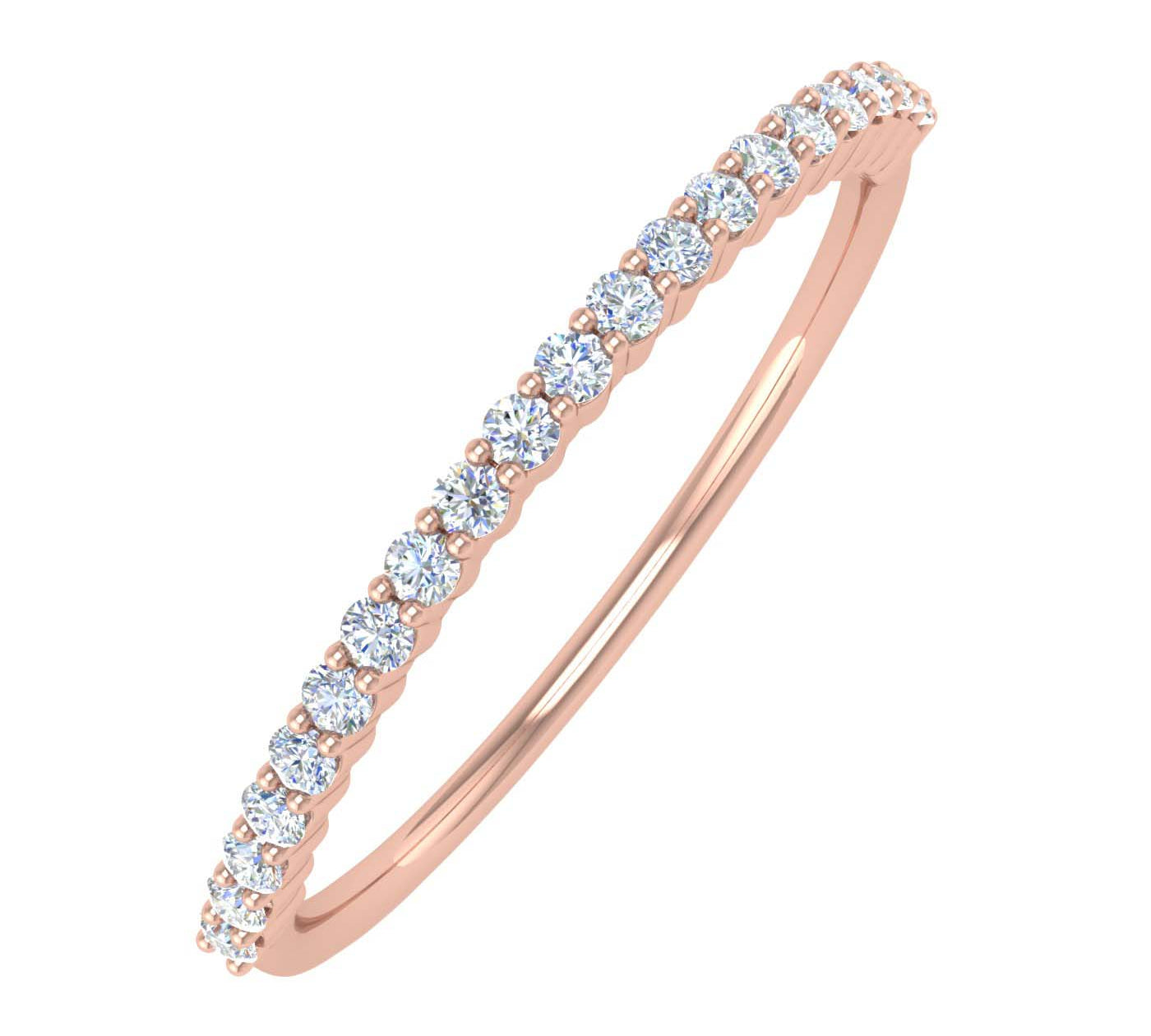 0.13 Carat Diamond Wedding Band Ring in Gold