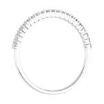 0.13 Carat Diamond Wedding Band Ring in Gold-Side View