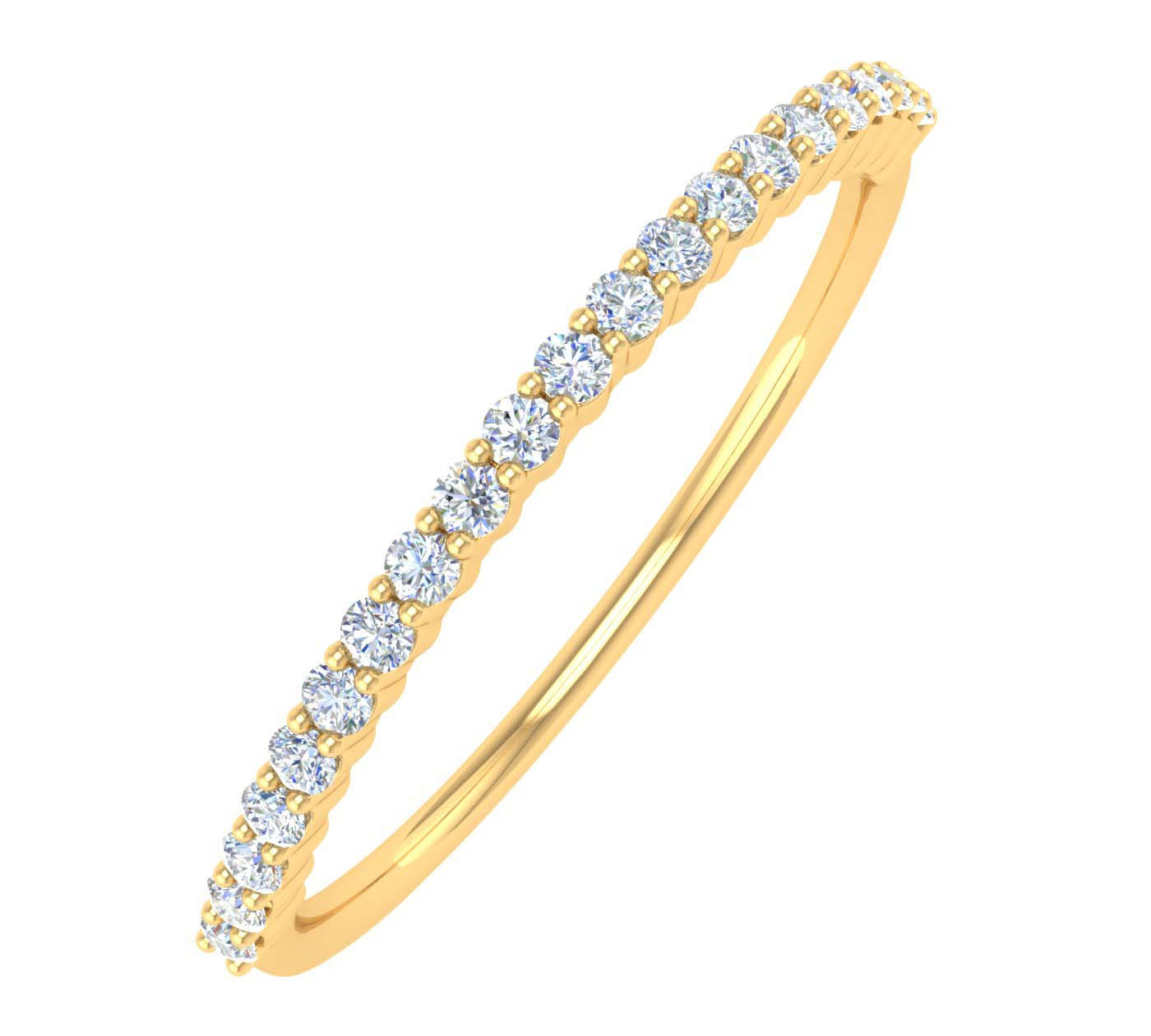 0.13 Carat Diamond Wedding Band Ring in Gold