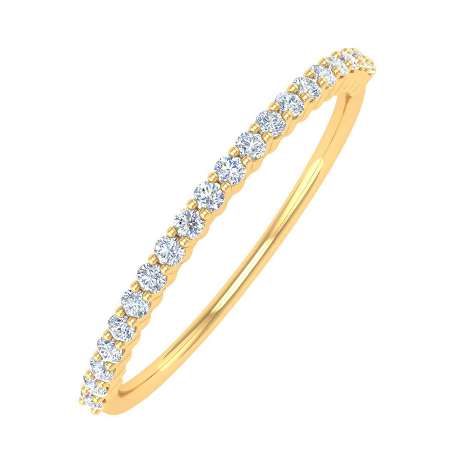 0.13 Carat Diamond Wedding Band Ring in Gold