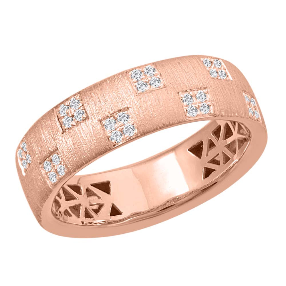 0.11 Carat Diamond Unisex Wedding Band Ring in Gold - RG-22452-SI1SI2-14KW - Thumbnail 5
