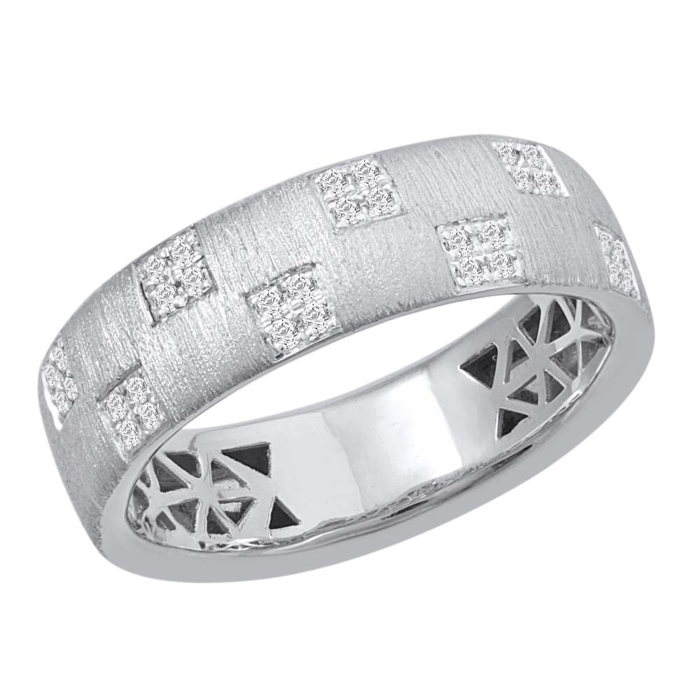 0.11 Carat Diamond Unisex Wedding Band Ring in Gold - RG-22452-SI1SI2-14KW - Preview 6