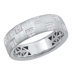 0.11 Carat Diamond Unisex Wedding Band Ring in Gold - RG-22452-SI1SI2-14KW - Preview 6