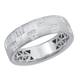 0.11 Carat Diamond Unisex Wedding Band Ring in Gold - RG-22452-SI1SI2-14KW - Preview 6