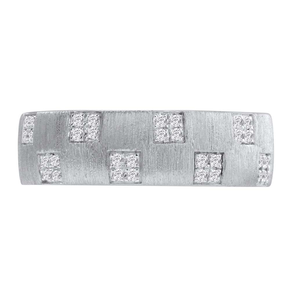 0.11 Carat Diamond Unisex Wedding Band Ring in Gold - RG-22452-SI1SI2-14KW - Thumbnail 3