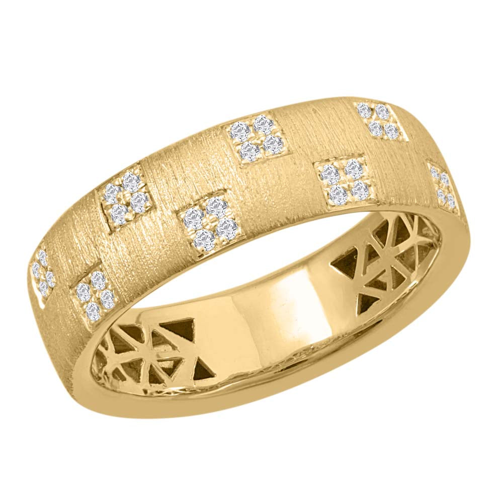 0.11 Carat Diamond Unisex Wedding Band Ring in Gold - RG-22452-SI1SI2-14KW - Thumbnail 4