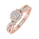 1/4 Carat Round Diamond Engagement Ring in Gold - IGI Certified