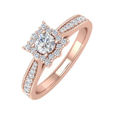 1/2 Carat Round Diamond Engagement Ring in Gold