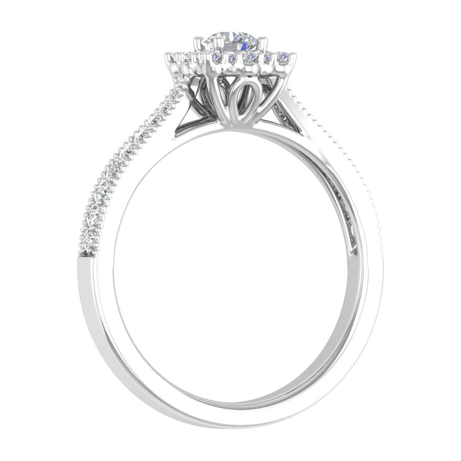 1/2 Carat Round Diamond Engagement Ring in Gold