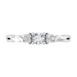 1/4 Carat Diamond Twisted Engagement Ring in Gold - IGI Certified