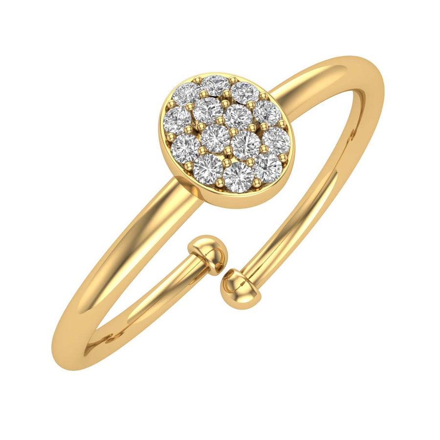 Gold Cluster Diamond Flexi Promise Ring (0.04 Carat)