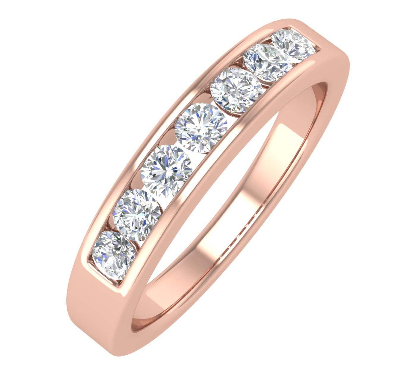 1/2 Carat Channel Set Diamond Wedding Band Ring in Gold