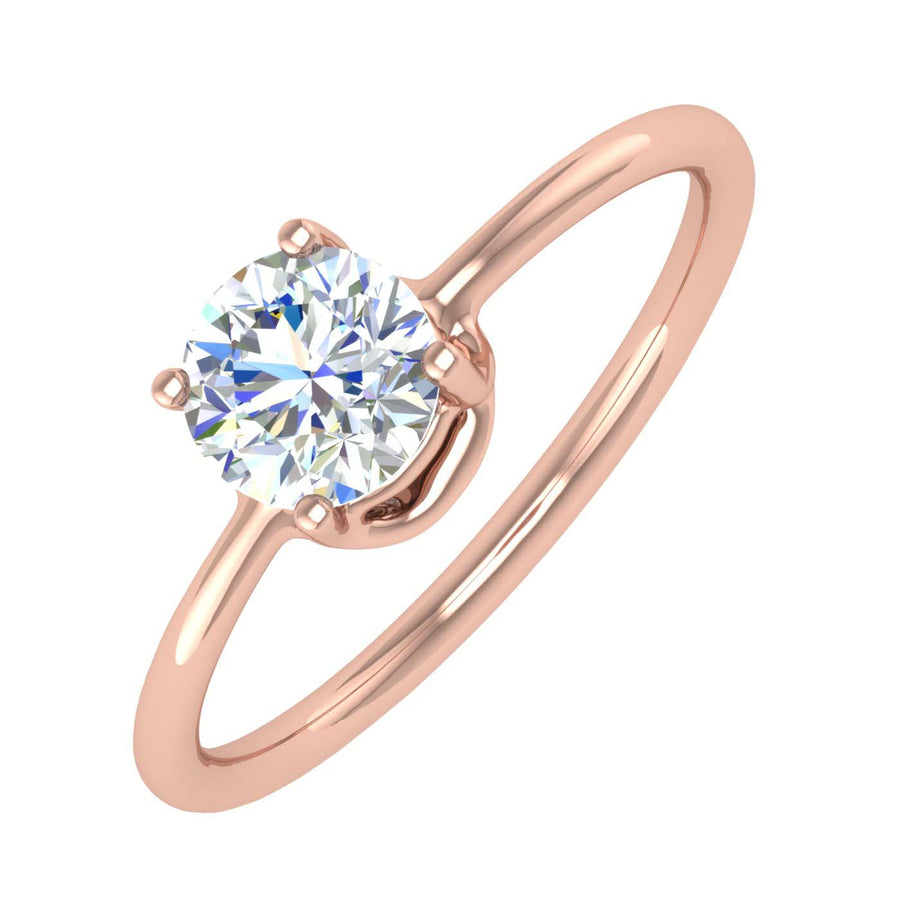 1/2 Carat Diamond Solitaire Engagement Ring in Gold