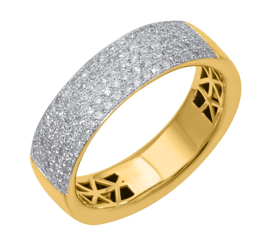 1/2 Carat Diamond Wedding Band Ring in Gold - IGI Certified