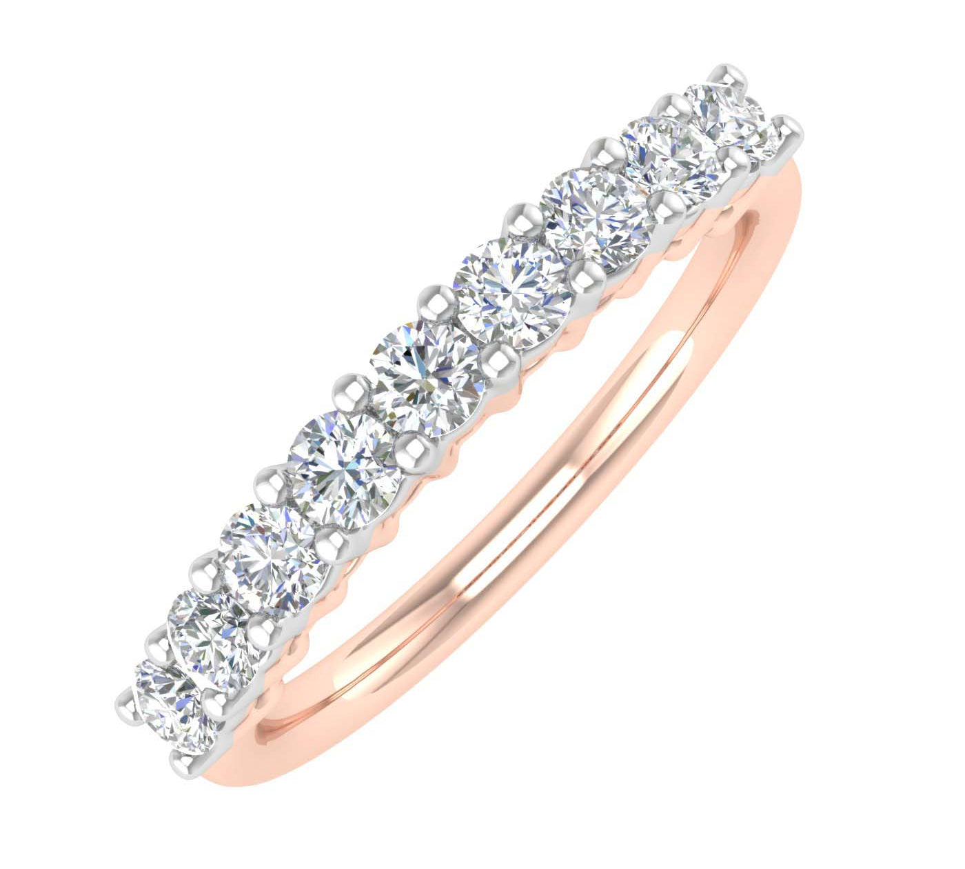 1/2 Carat Round Diamond Wedding Band Ring in Gold