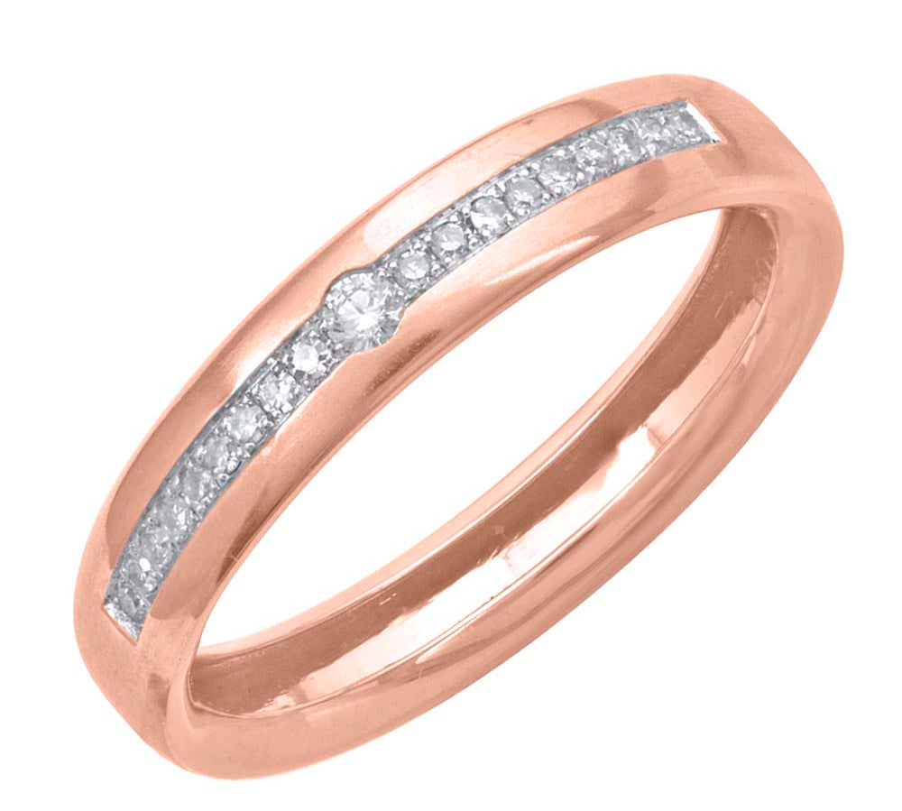 1/10 Carat Channel Set Diamond Stackable Anniversary Ring in Gold - IGI Certified