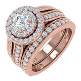 1 1/2 Carat Diamond Bridal Ring Band Set in Gold