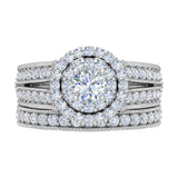 1 1/2 Carat Diamond Bridal Ring Band Set in Gold