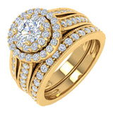 1 1/2 Carat Diamond Bridal Ring Band Set in Gold