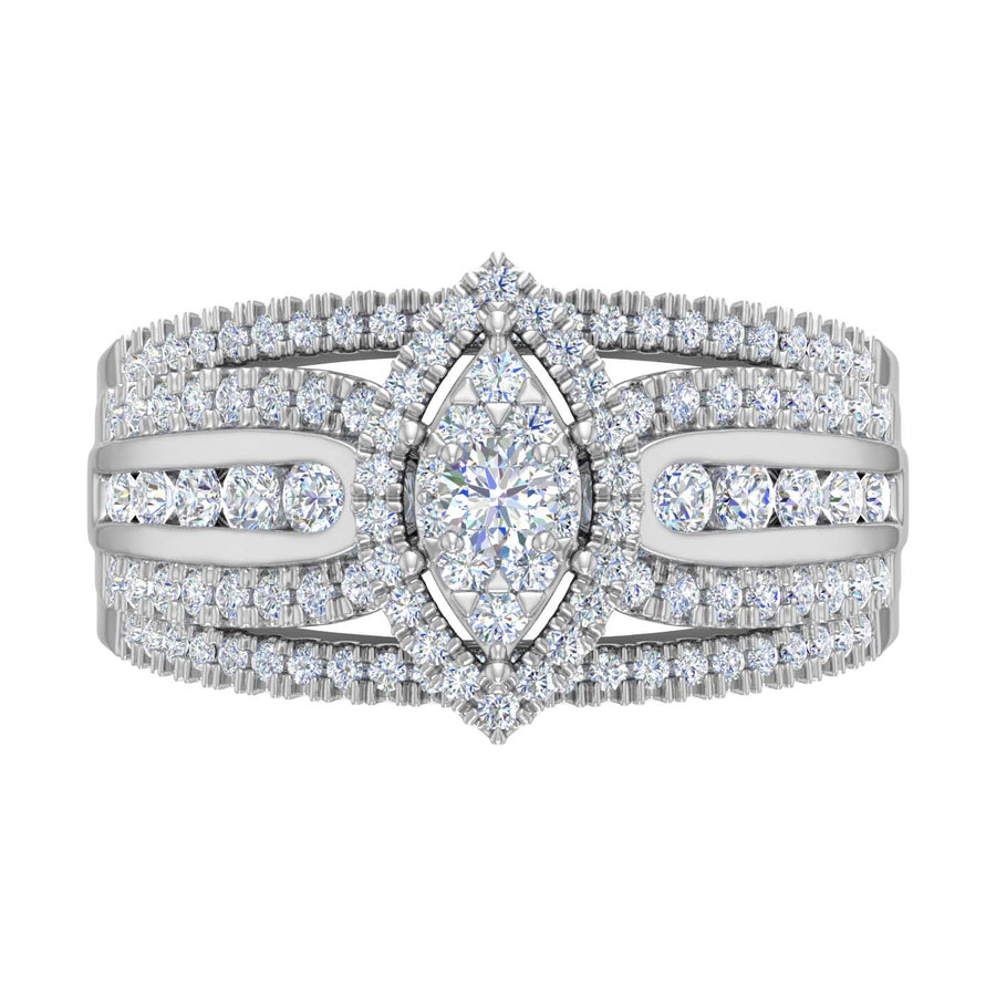 1 Carat Diamond Engagement Ring Band in Gold - IGI Certified