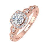 3/4 Carat Cushion cut Diamond Engagement Ring in Gold