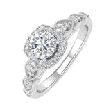 3/4 Carat Cushion cut Diamond Engagement Ring in Gold