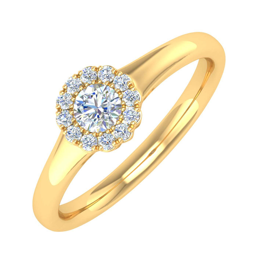 1/4 Carat Diamond Engagement Ring Band in Gold