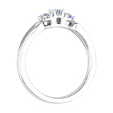 1/4 Carat Three Stone Engagement Ring Band in Gold
