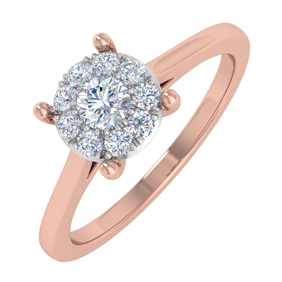 1/5 Carat Prong Set Diamond Engagement Ring in Gold